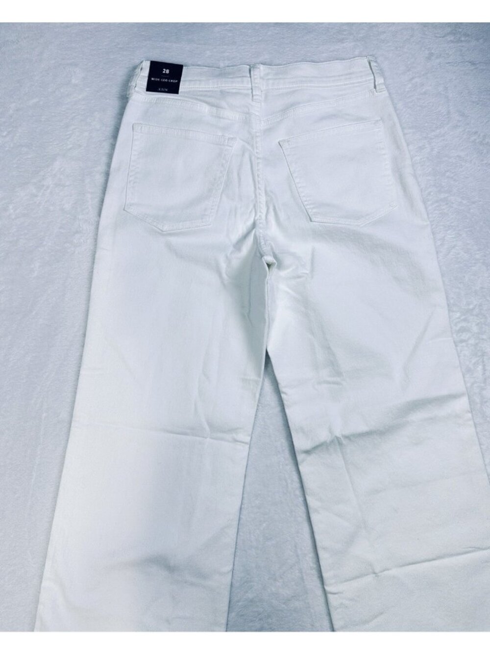 J.Crew The Wide-Leg Cropped Jean White 28 High Rise Stretch Raw Hem Denim NWT - Picture 7 of 13
